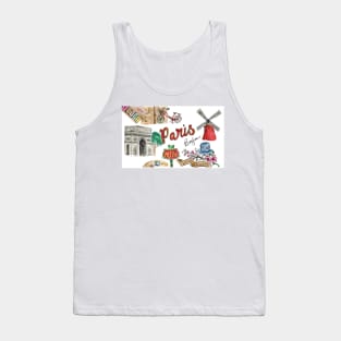 Paris illustrations Tank Top